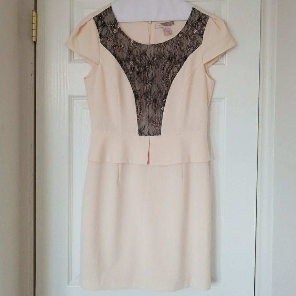 Cream Peplum Dress